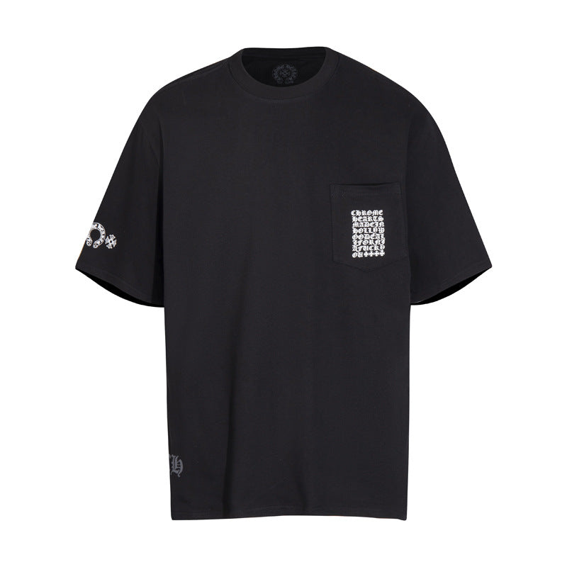 Chrome Heart T Shirts T-shirt logo print cotton round neck short sleeve